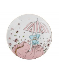 Тарелка Девушка с зонтиком (лето)